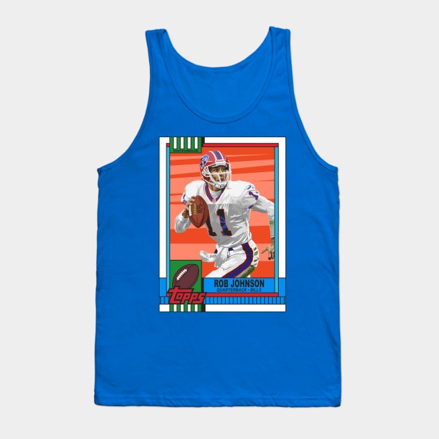 Rob Johnson 90's Football Card Tank Top by Carl Cordes